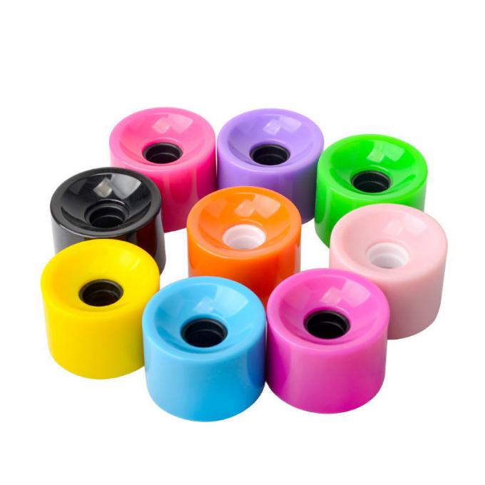 Roda Skateboard PU Berwarna Berbagai 70mm Ketahanan Tinggi Ringan 0
