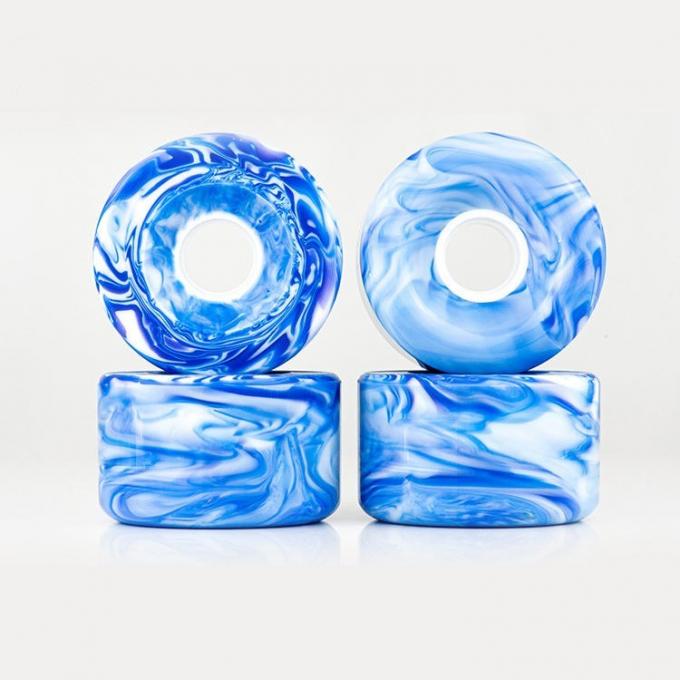 Bercampur Campuran Swirl Warna PU Skateboard Roda High Rebound kustomisasi 2