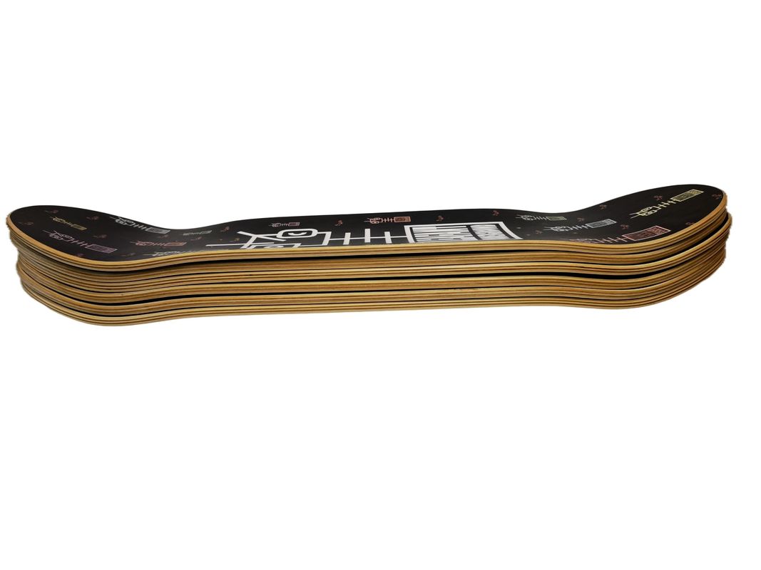 2024 Hot Sales Style 7 Ply Maple Custom Congvave Double Kick Skateboard profesional papan panjang