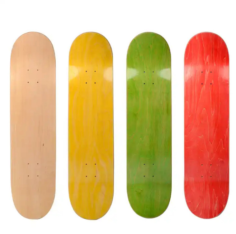 Blank Color Elegant Seven Ply Skateboards Kayu Kota Skateboards Untuk Skaters Pro